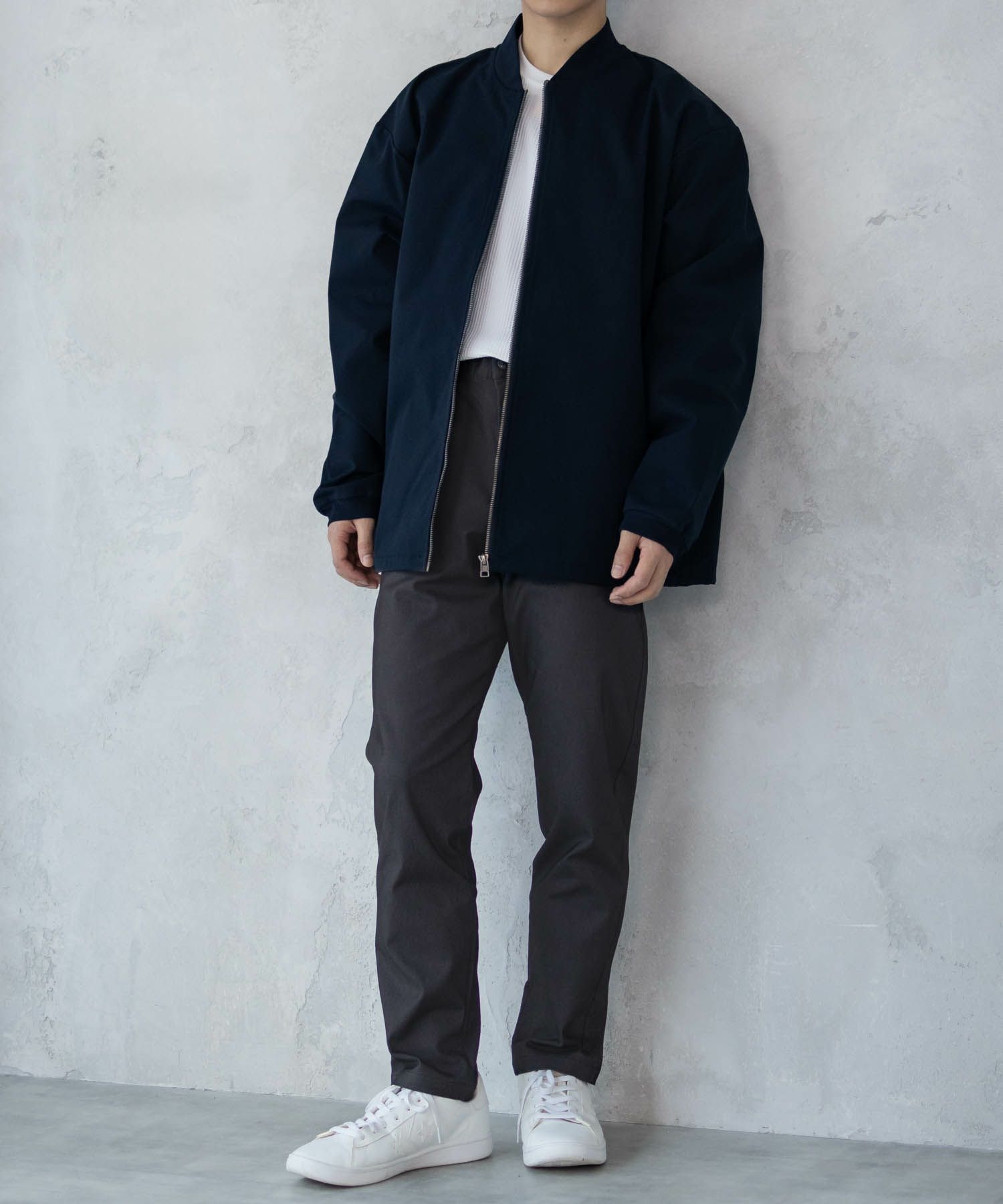 NAVY FIT 裏起毛テーパードパンツ メンズ