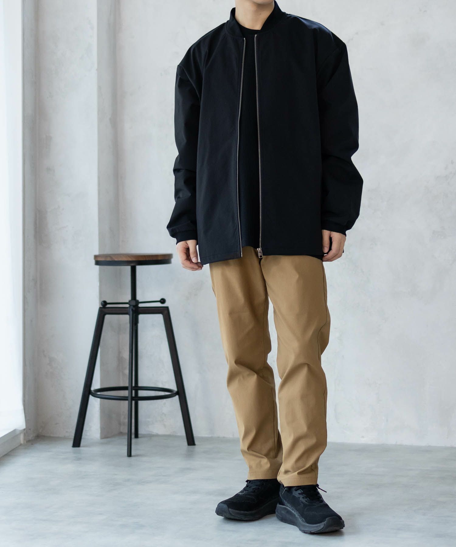 NAVY FIT 裏起毛テーパードパンツ メンズ