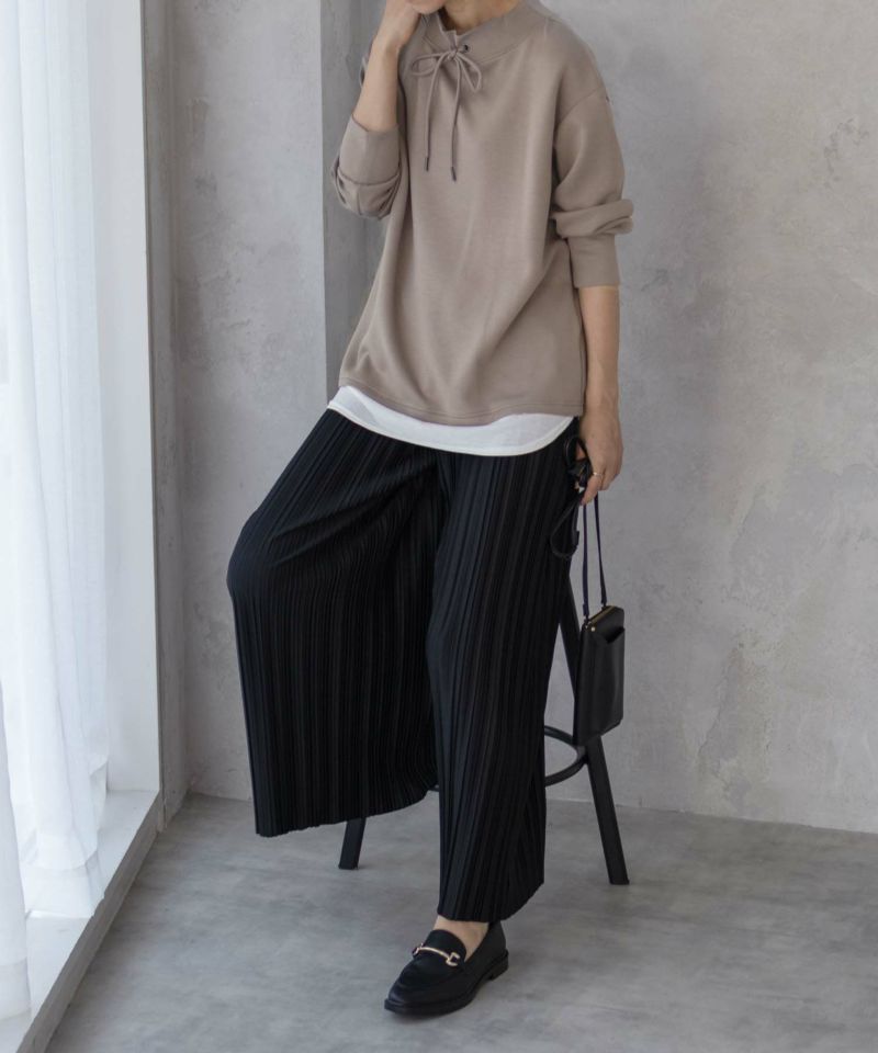 URBAN COLLECTION  ポンチ素材 裾レイヤードプルオーバー レディース商品画像-9