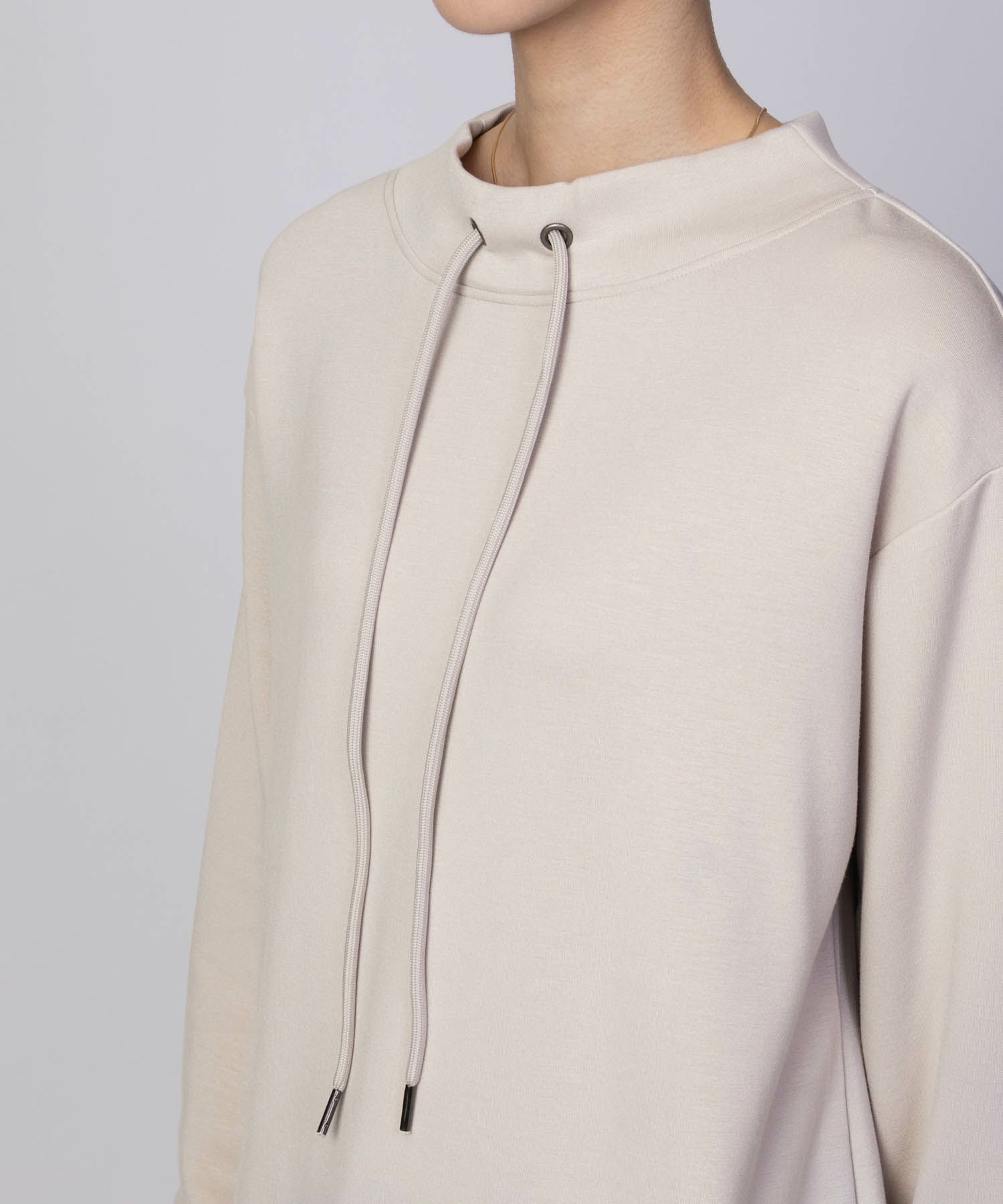 URBAN COLLECTION ポンチ素材 裾レイヤードプルオーバー レディース