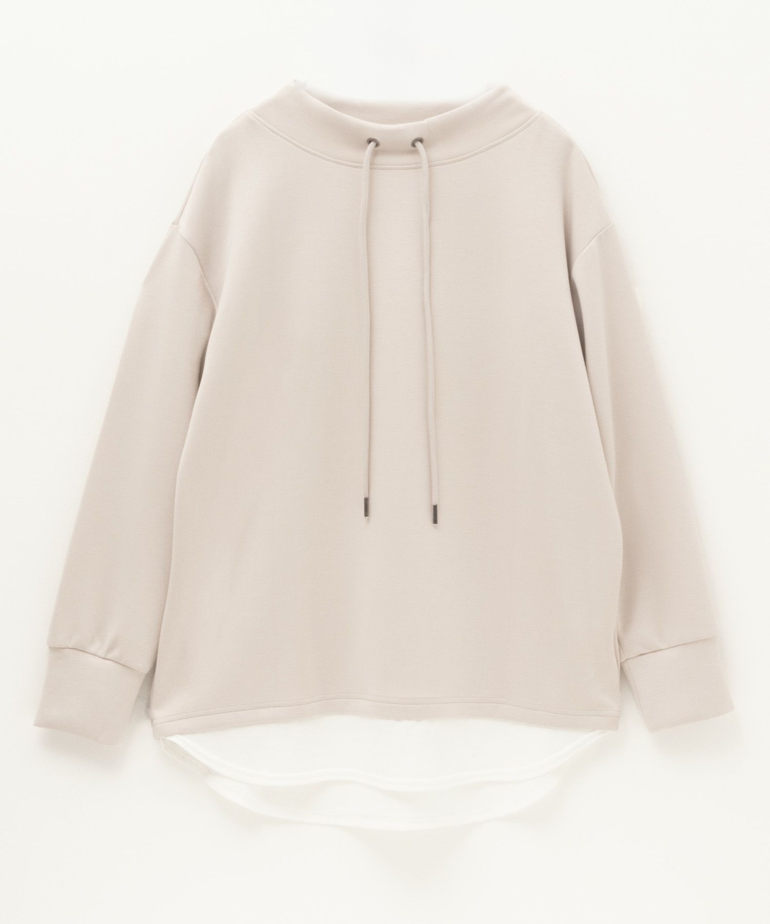 URBAN COLLECTION ポンチ素材 裾レイヤードプルオーバー レディース