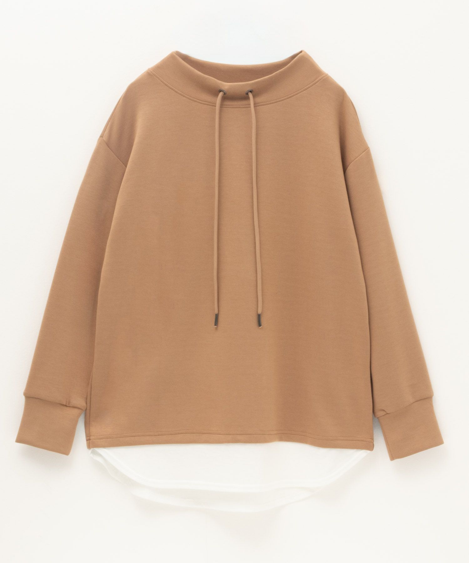 URBAN COLLECTION ポンチ素材 裾レイヤードプルオーバー レディース