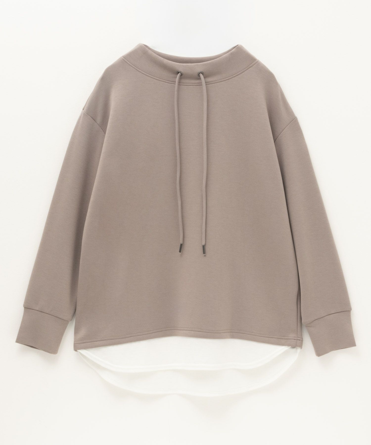 URBAN COLLECTION ポンチ素材 裾レイヤードプルオーバー レディース