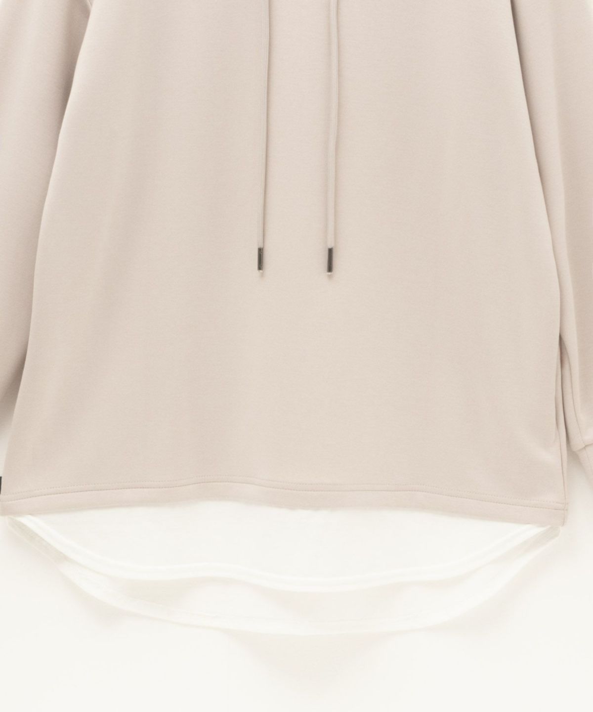 URBAN COLLECTION ポンチ素材 裾レイヤードプルオーバー レディース