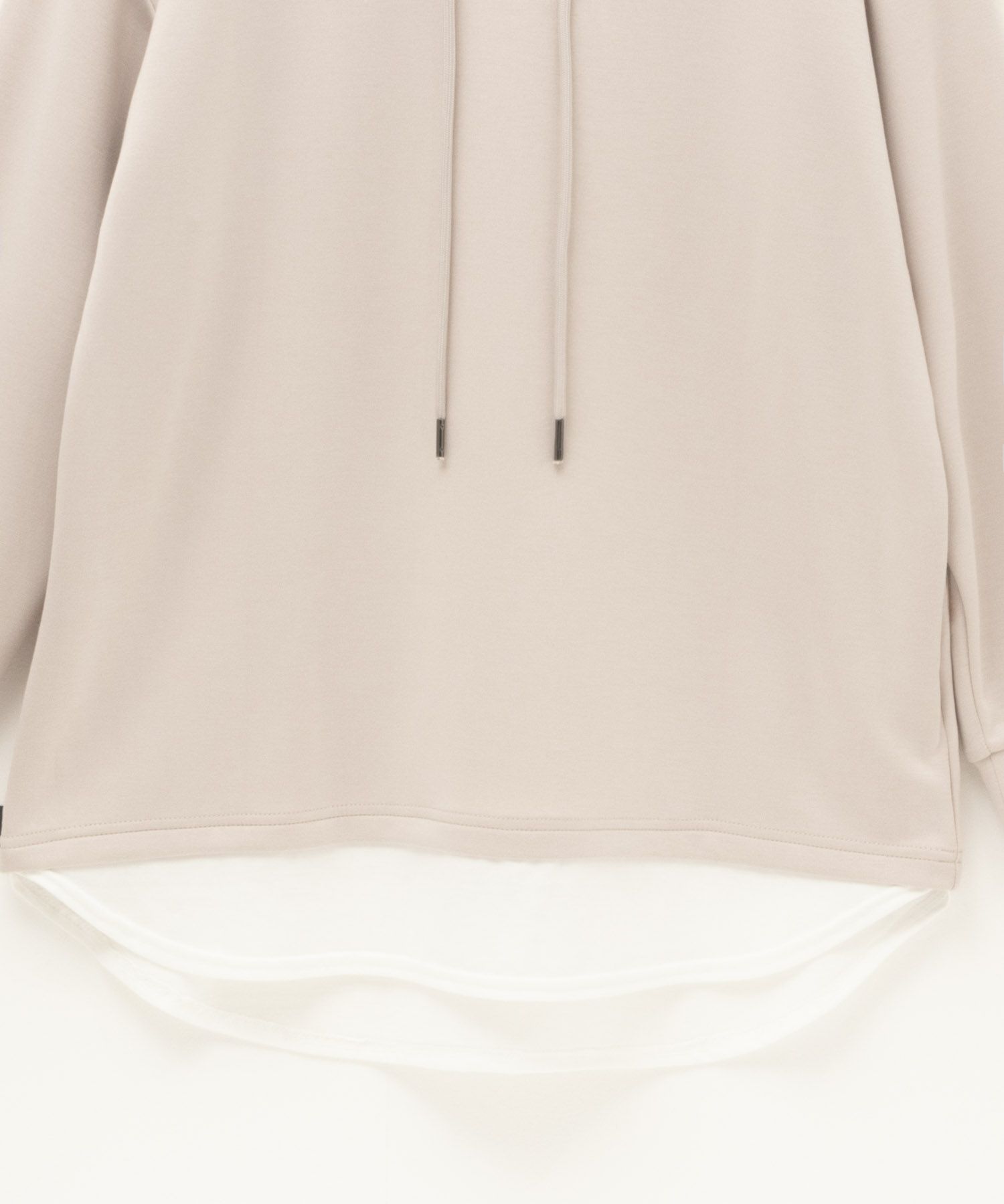 URBAN COLLECTION ポンチ素材 裾レイヤードプルオーバー レディース