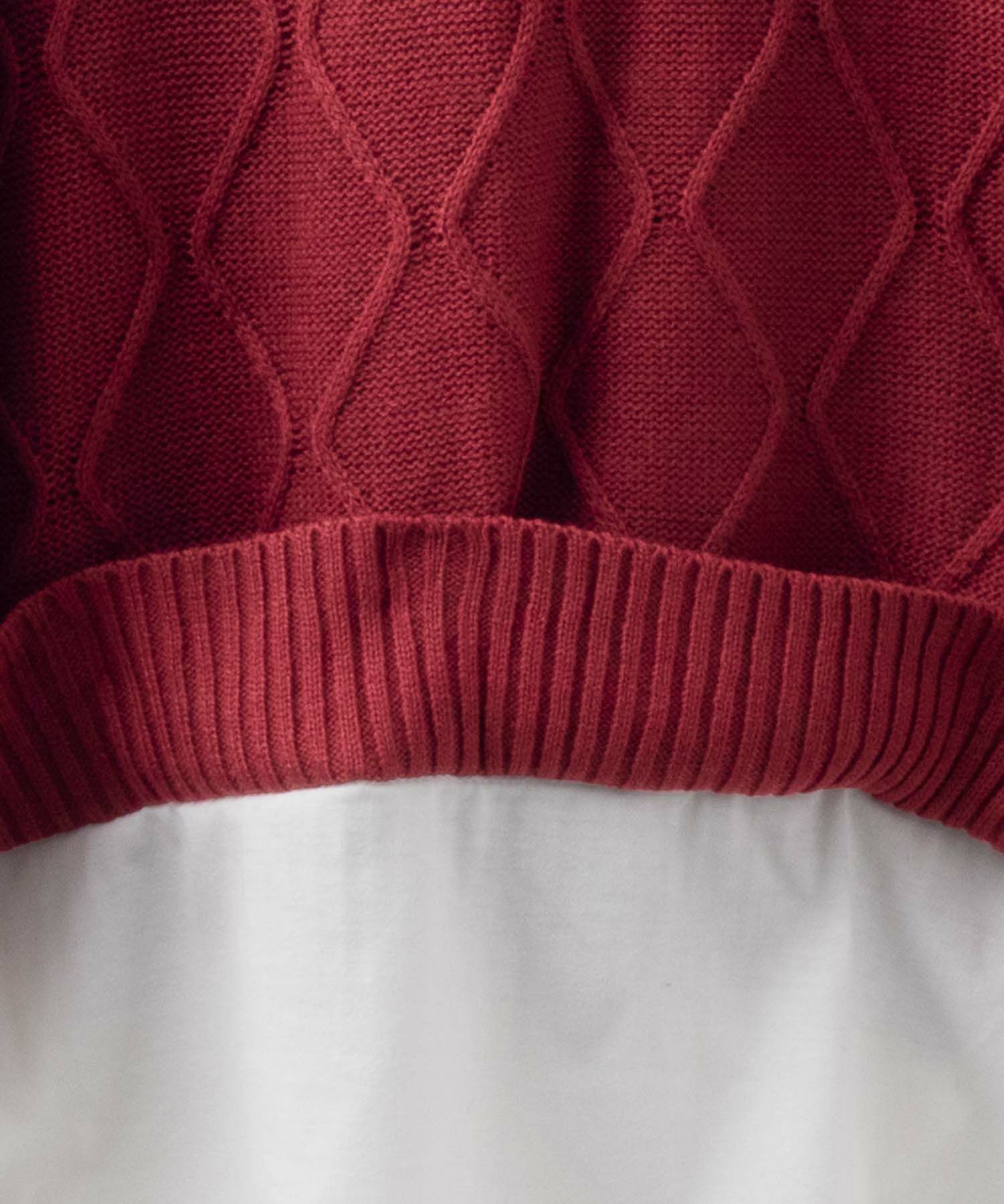 [さらに50%OFF]nAvy 時短 フェイクレイヤード ニットプルオーバー レディース商品画像-25