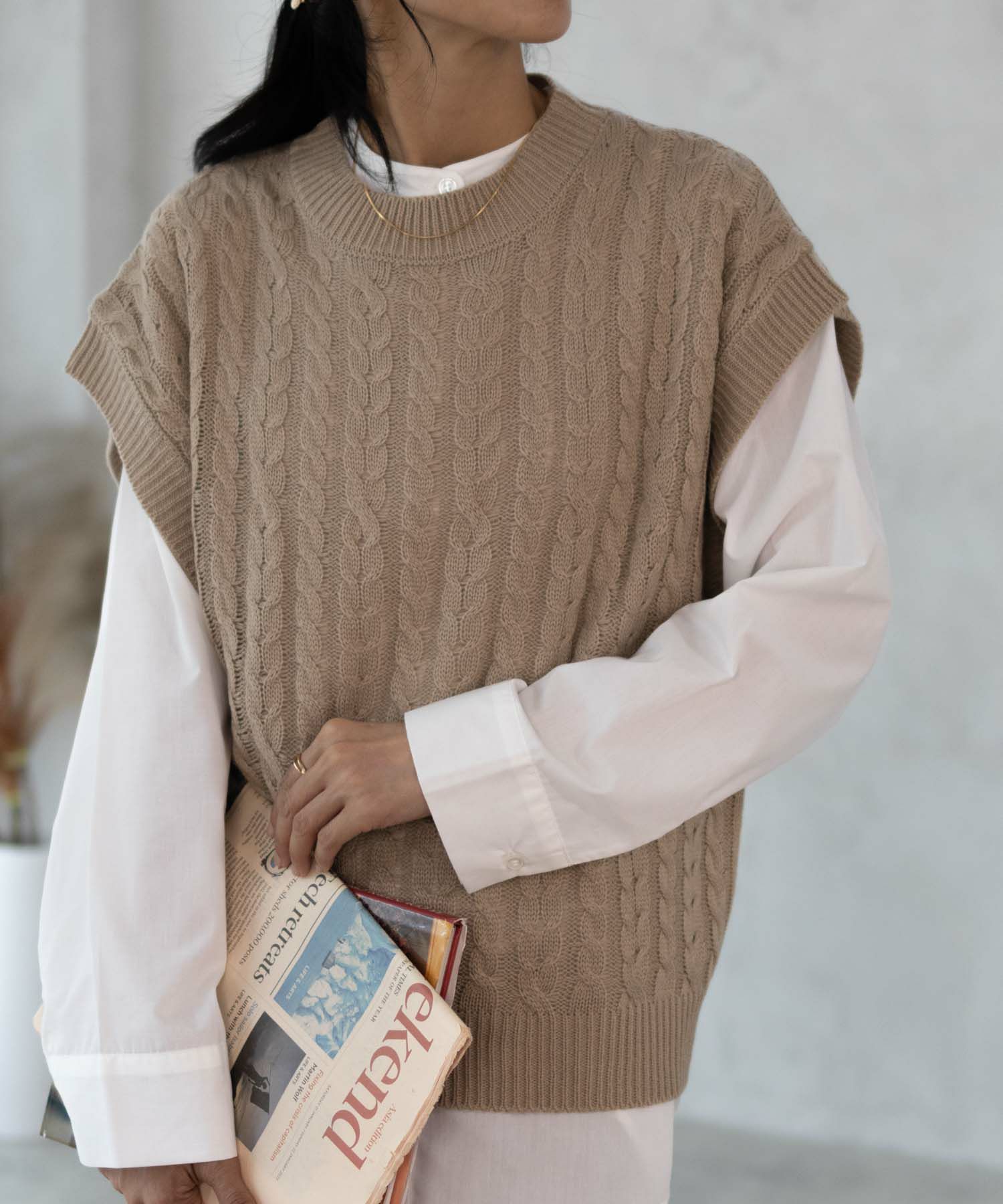 HusHusH モールVネックニットベスト レディース