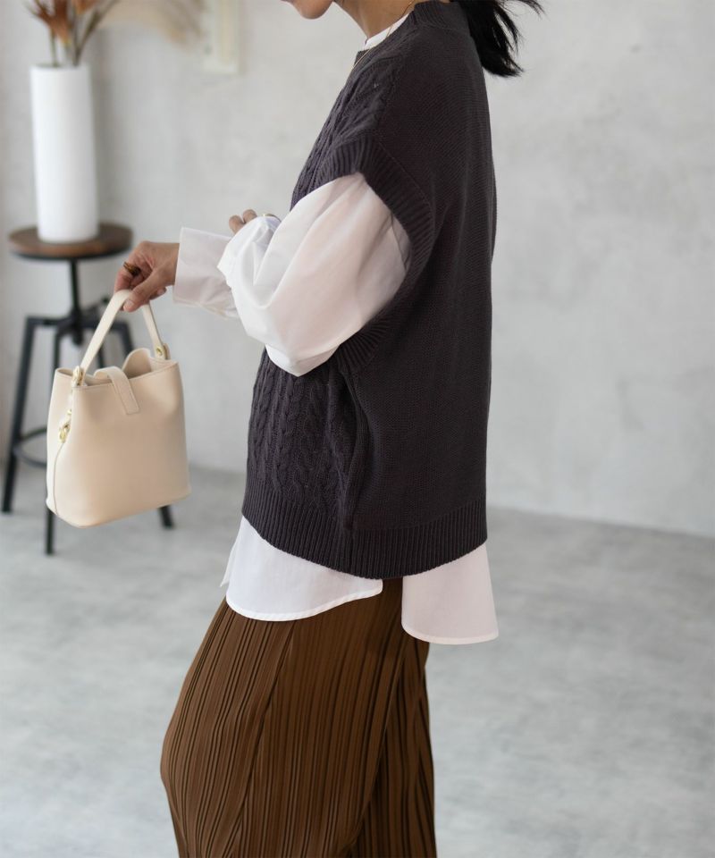 nAvy 時短 ニットベストアンサンブル レディース商品画像-3