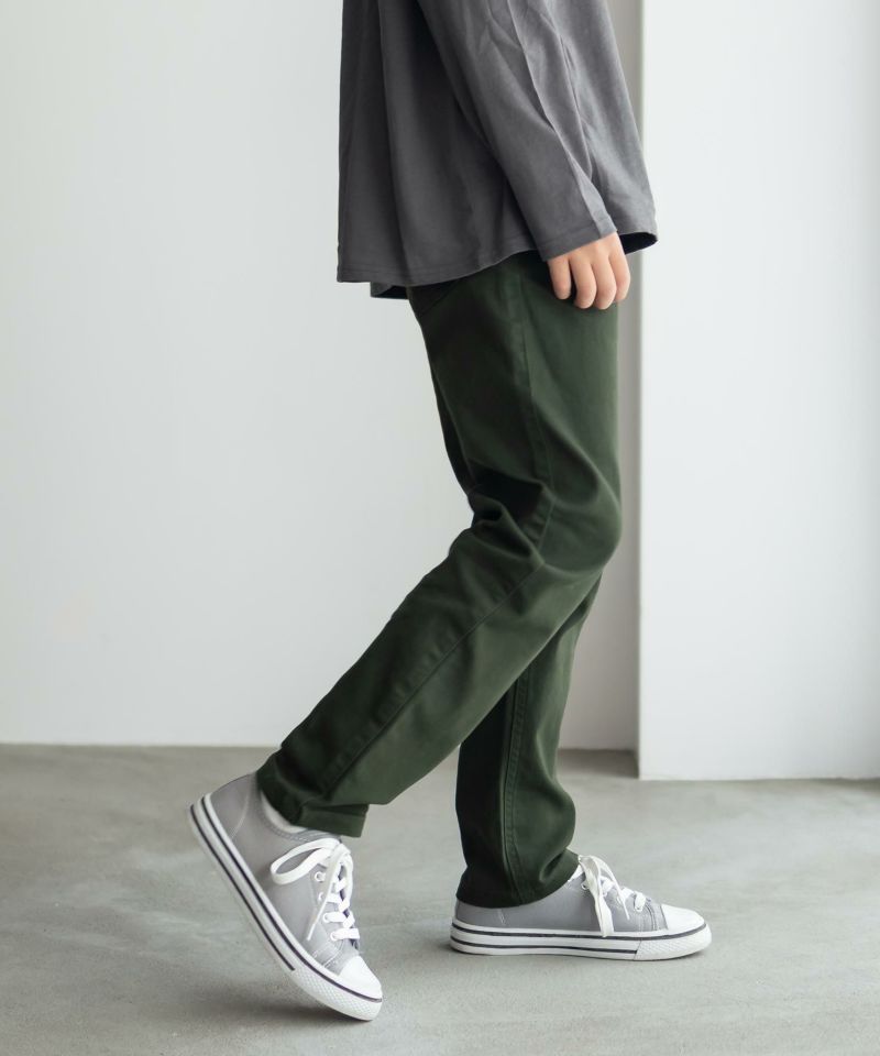 NAVY のびるモン ストレッチツイルストレートパンツ ウエストリブパンツ キッズ商品画像-4