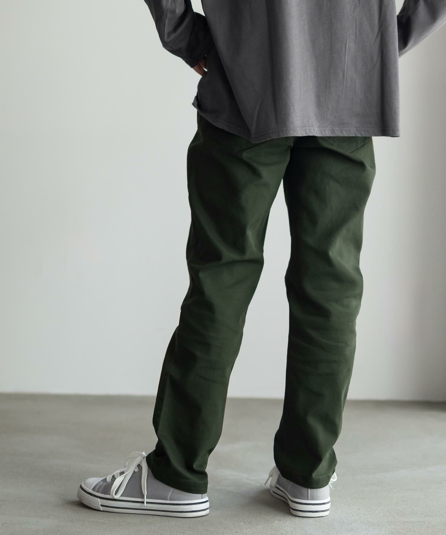 NAVY のびるモン ストレッチツイルストレートパンツ ウエストリブパンツ キッズ商品サムネイル-5