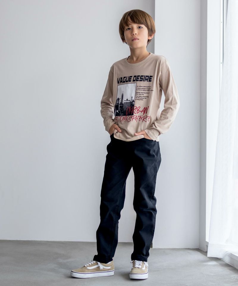 NAVY のびるモン ストレッチツイルストレートパンツ ウエストギャザーパンツ キッズ商品画像-6