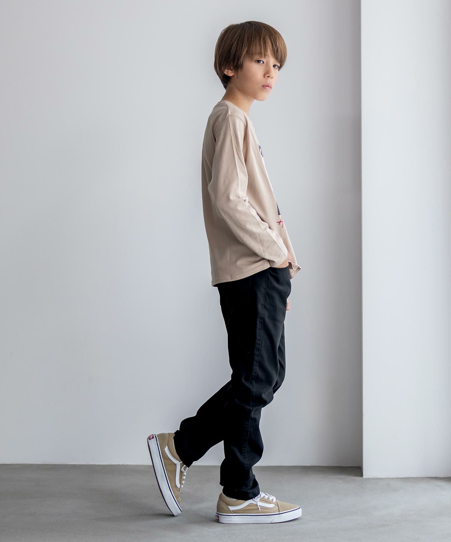 NAVY のびるモン ストレッチツイルストレートパンツ ウエストギャザーパンツ キッズ商品サムネイル-8