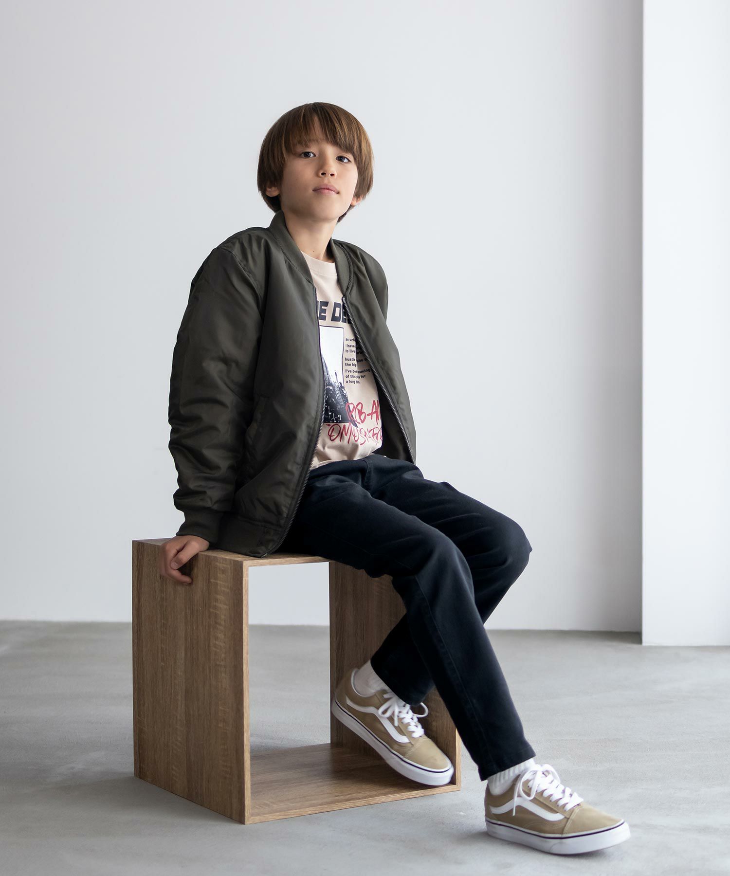 NAVY のびるモン ストレッチツイルストレートパンツ ウエストギャザーパンツ キッズ商品画像-9