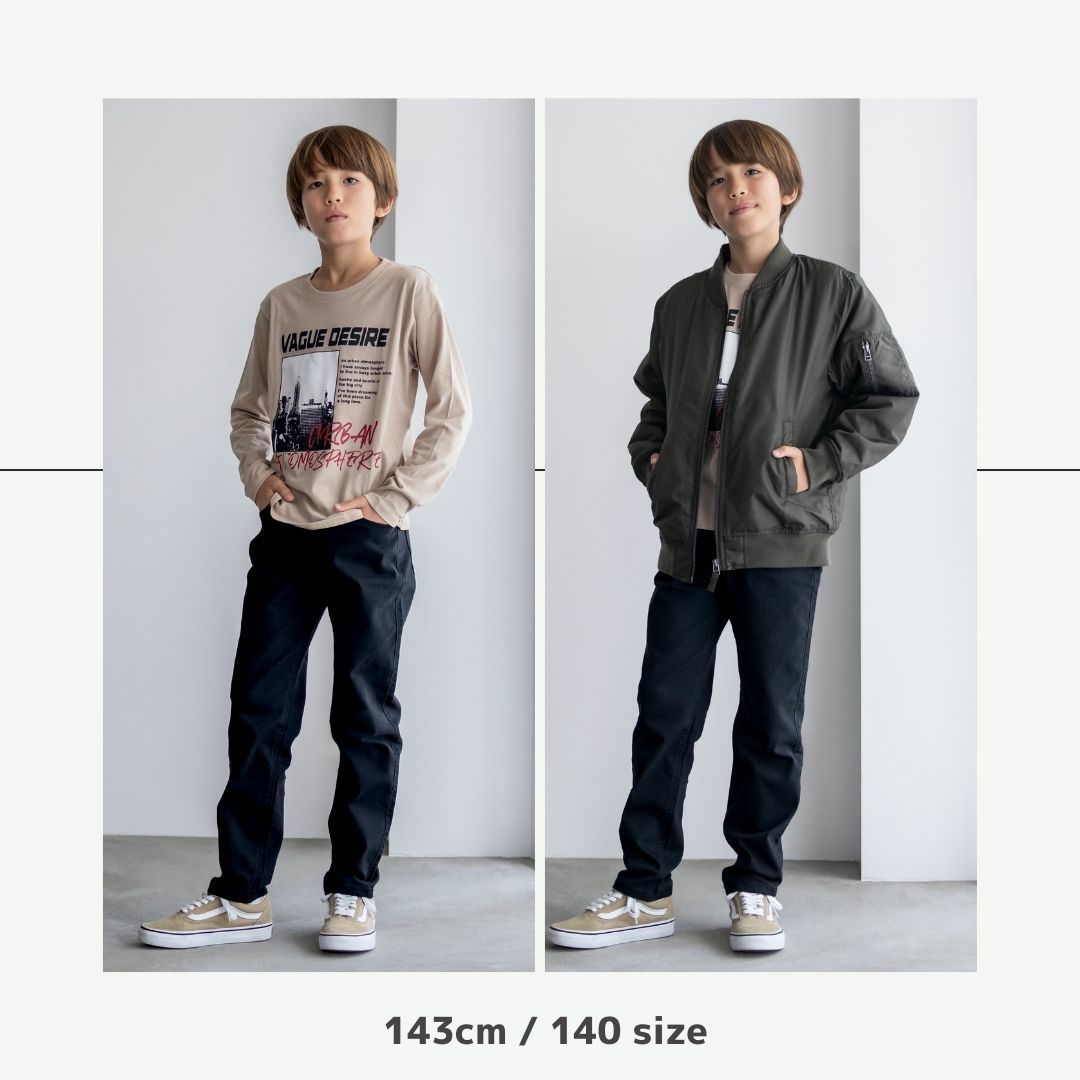 NAVY のびるモン ストレッチツイルストレートパンツ ウエストギャザーパンツ キッズ商品サムネイル-19