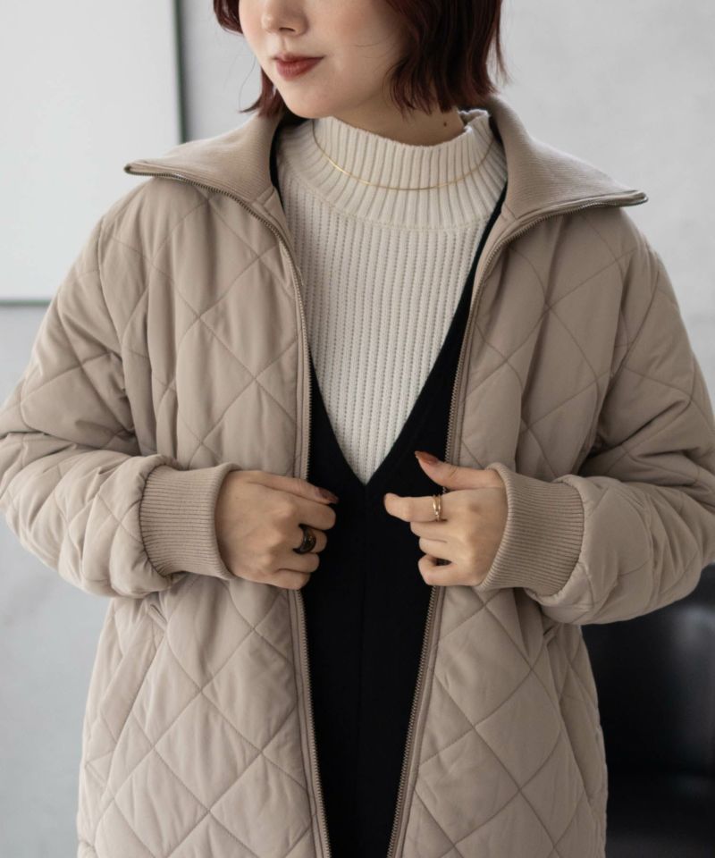 nAvy 裏フリース軽量キルトブルゾン レディース商品画像-4