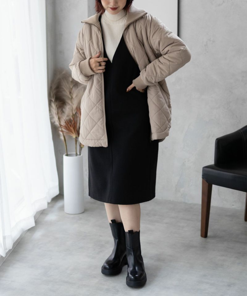 nAvy 裏フリース軽量キルトブルゾン レディース商品画像-9