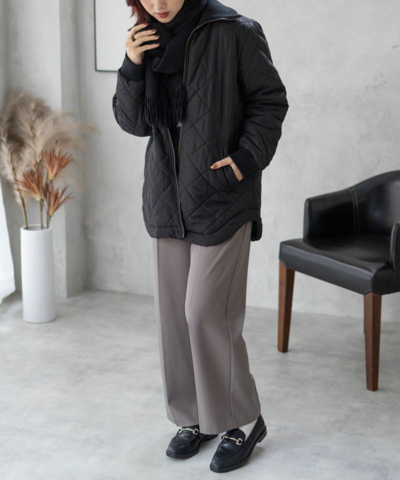 nAvy 裏フリース軽量キルトブルゾン レディース商品画像-17