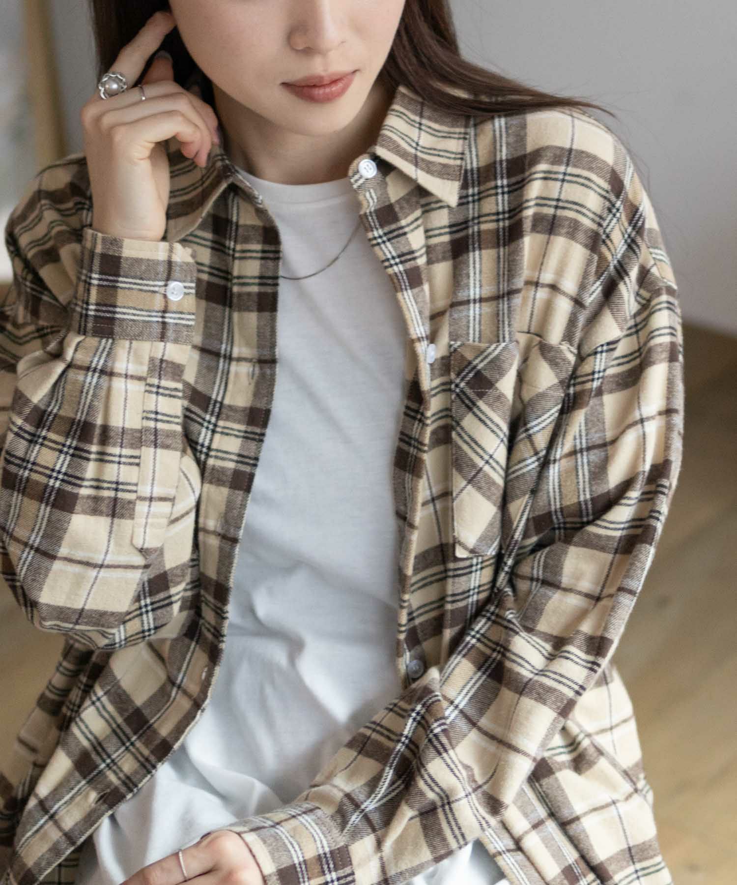 nAvy チェックオーバーシャツ レディース商品画像-4