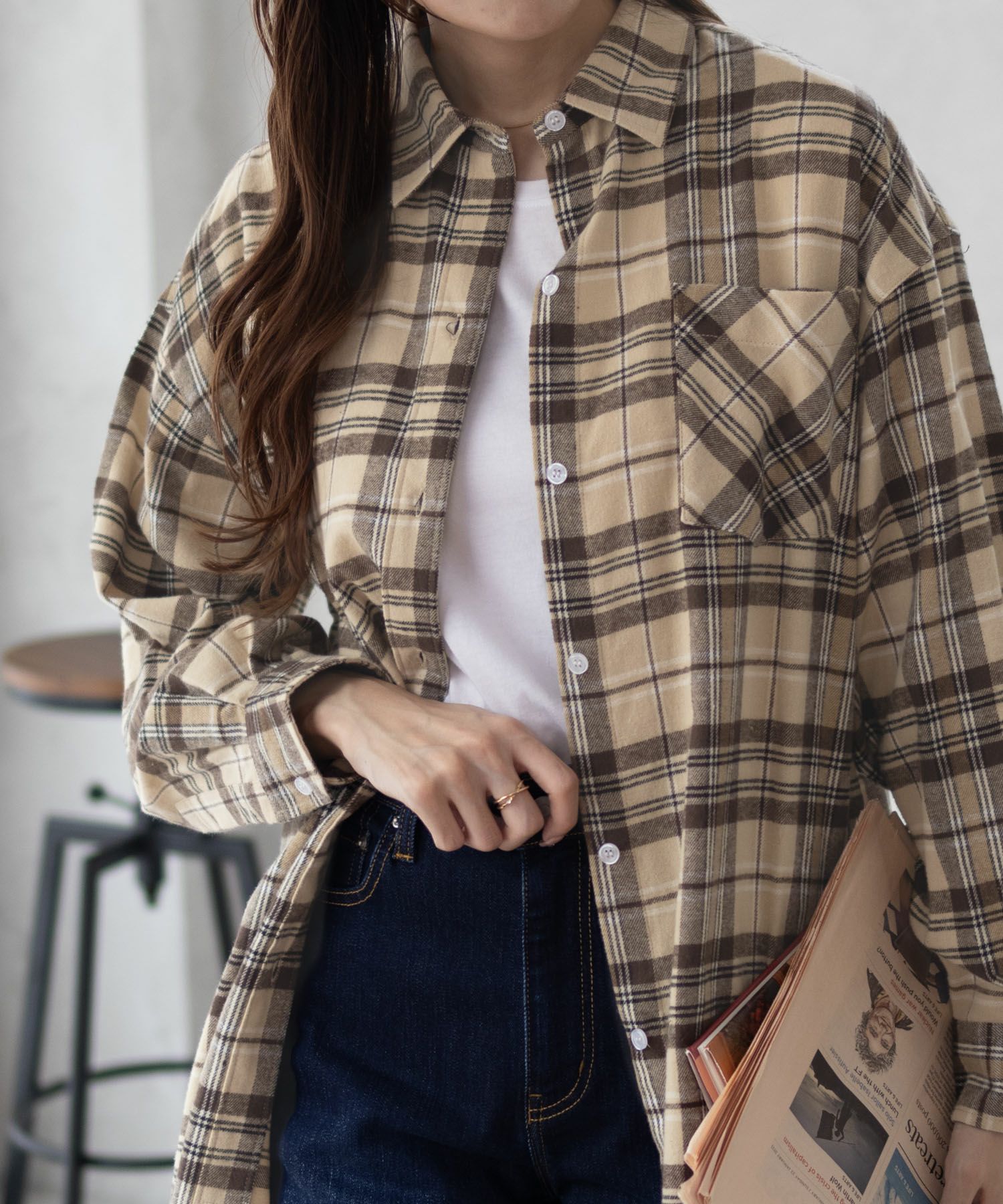 nAvy チェックオーバーシャツ レディース商品サムネイル-25