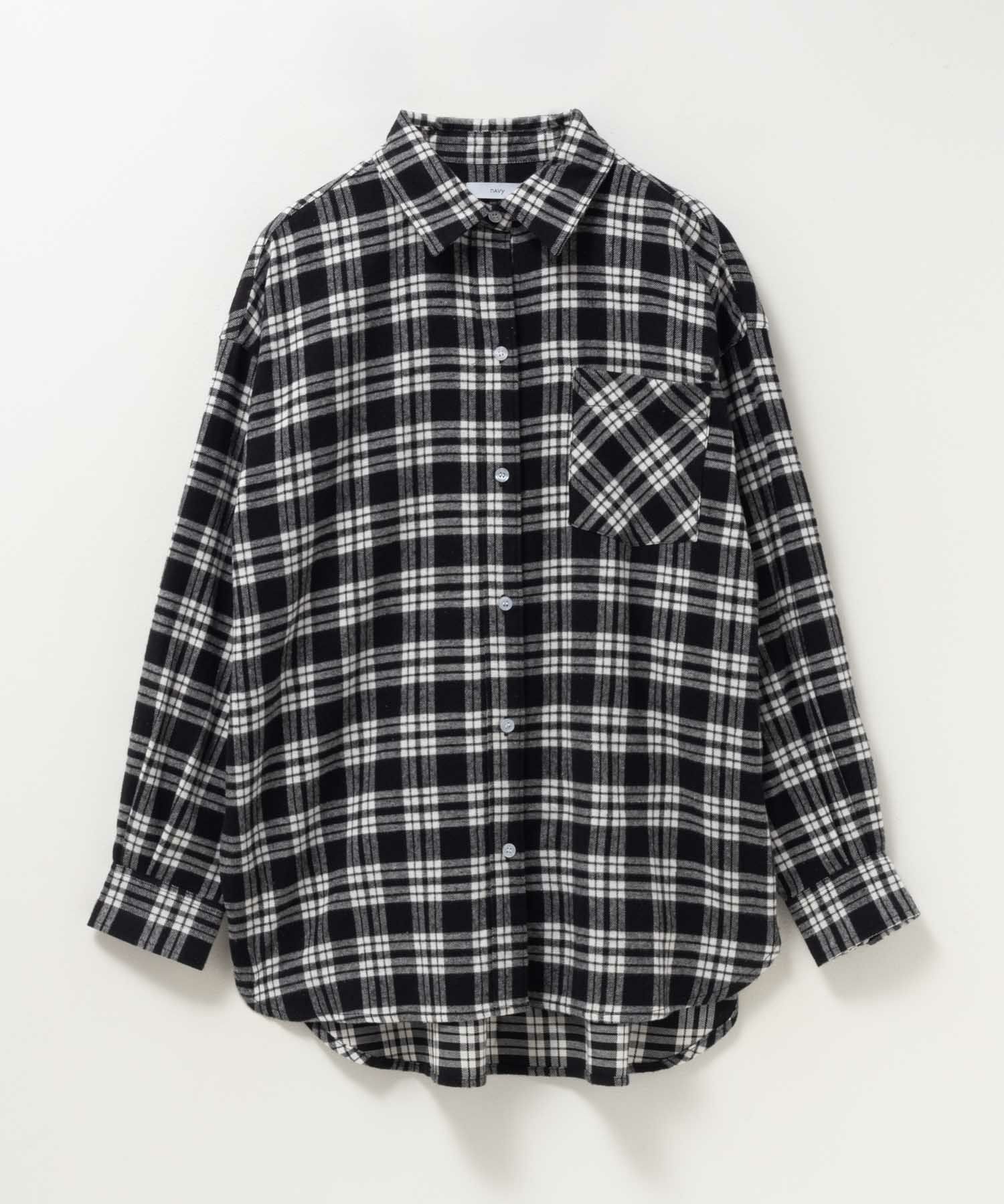 NAVY チェックオーバーシャツ レディース