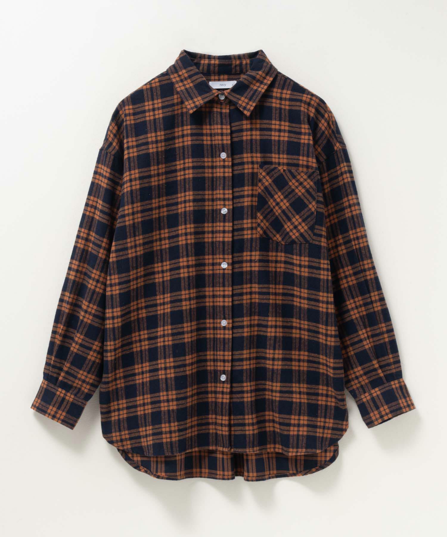 NAVY チェックオーバーシャツ レディース