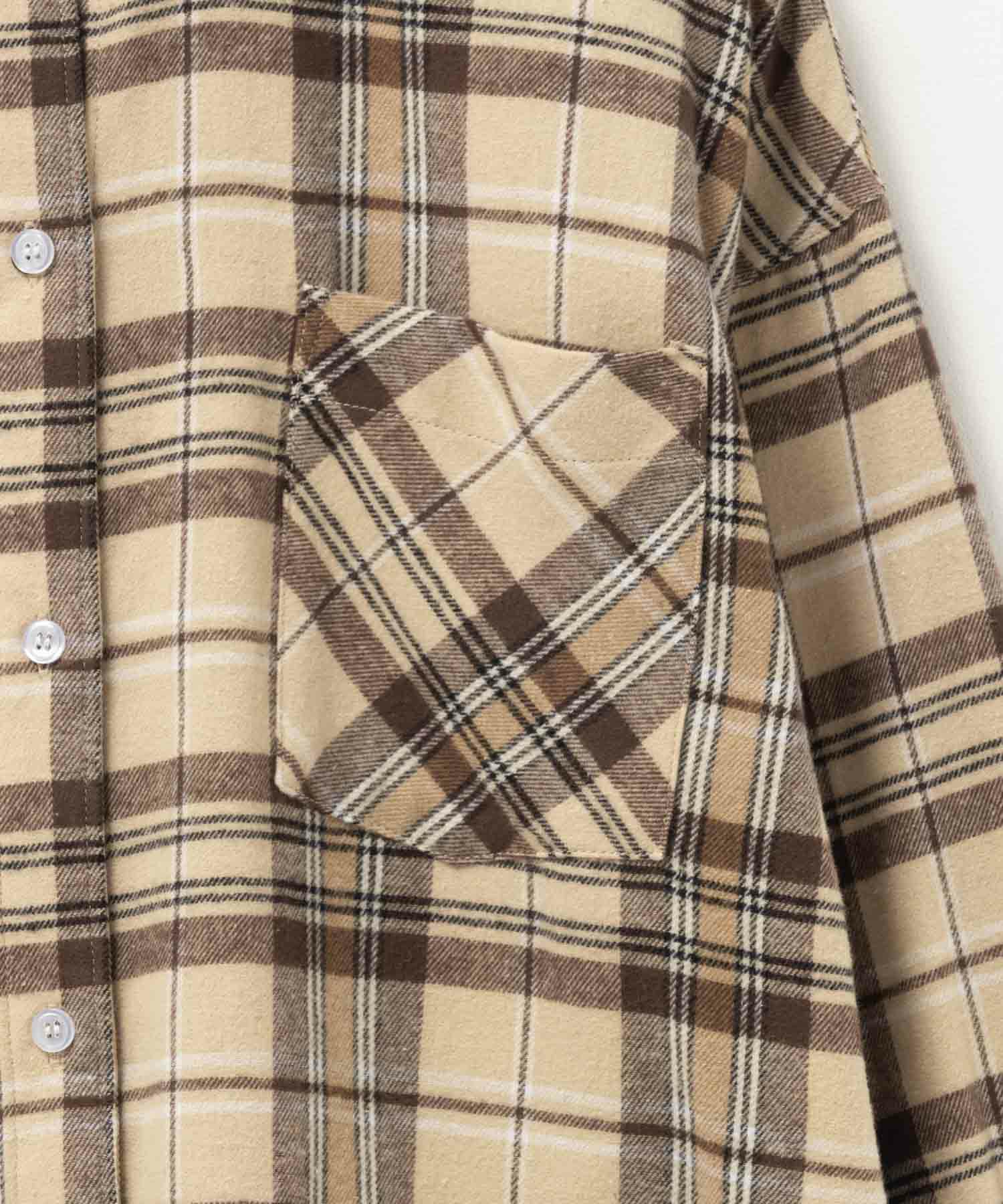NAVY チェックオーバーシャツ レディース