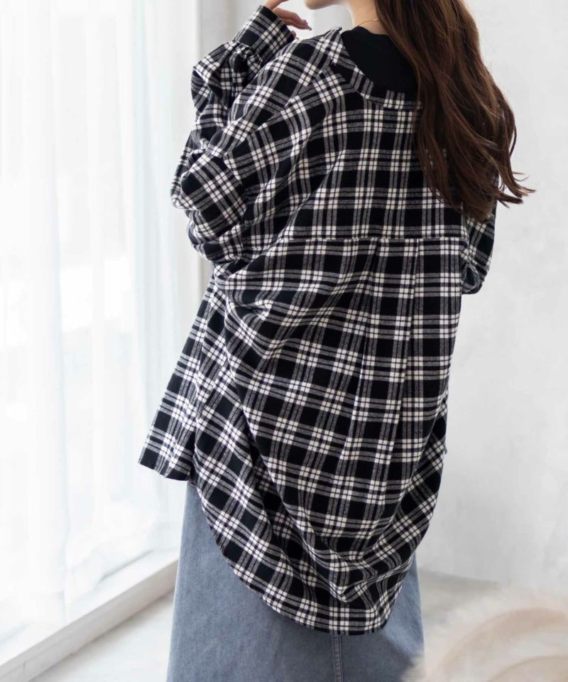 nAvy ルーズチェックチュニック レディース商品画像-2