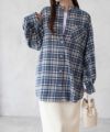 nAvy ルーズチェックチュニック レディース商品サムネイル-6