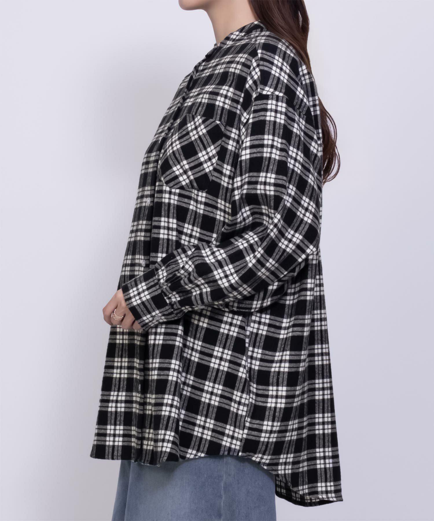 nAvy ルーズチェックチュニック レディース商品画像-26