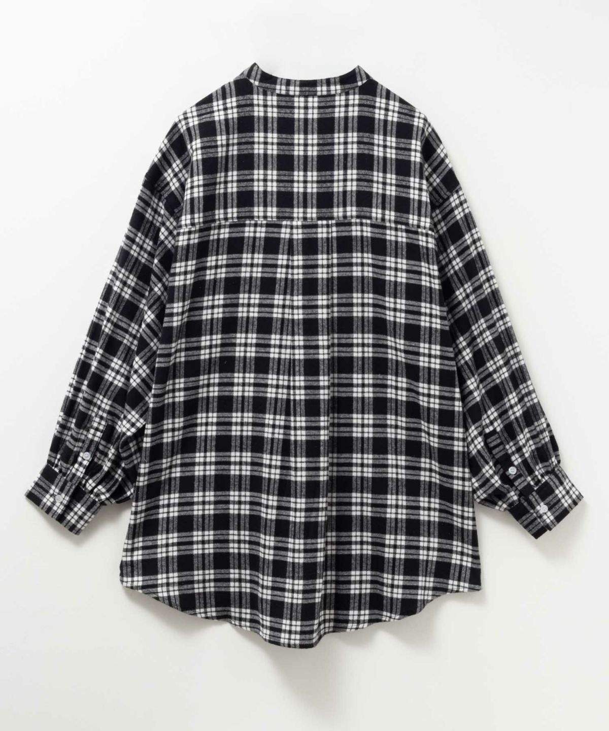 NAVY ルーズチェックチュニック レディース