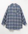 NAVY ルーズチェックチュニック レディース