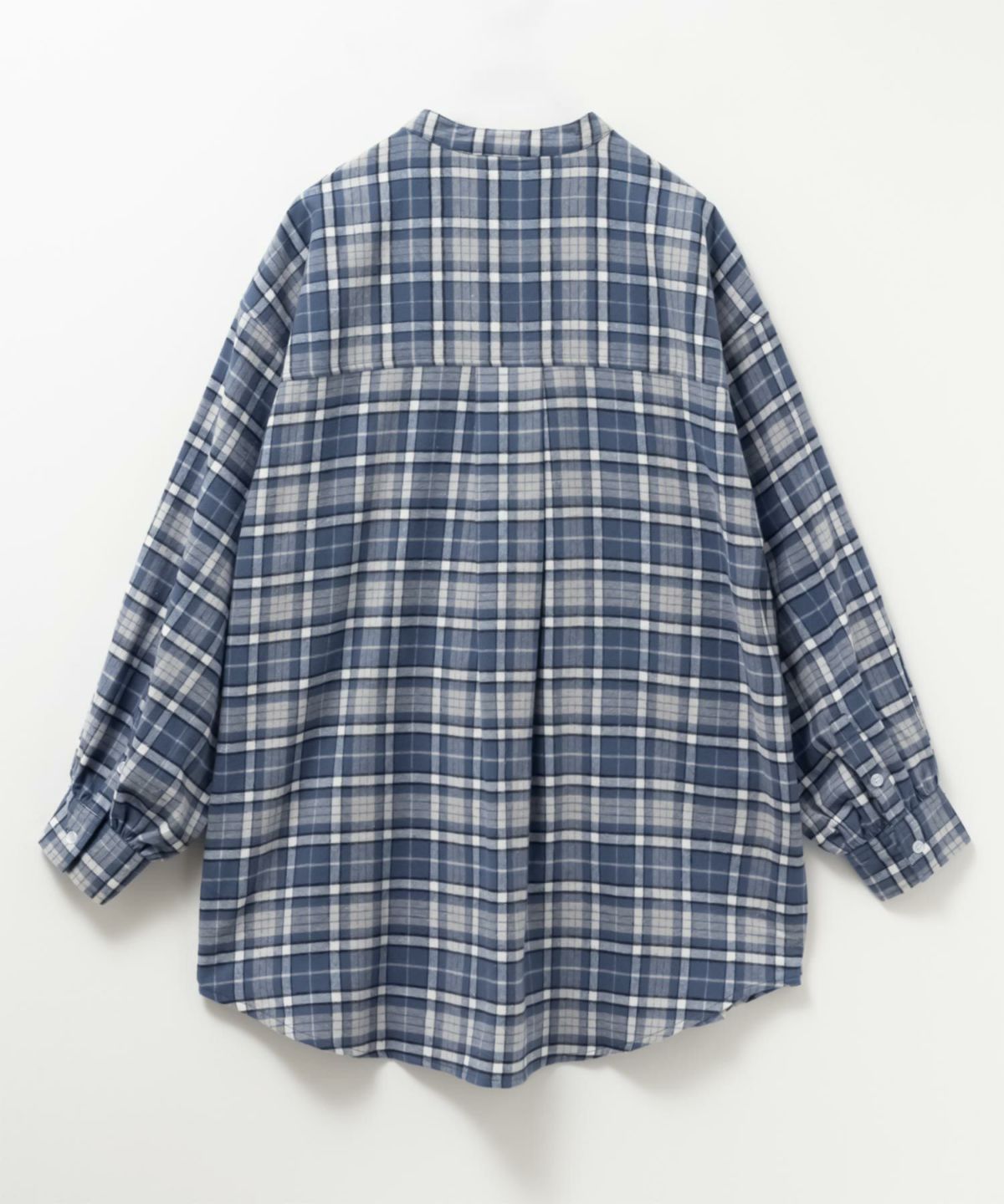 NAVY ルーズチェックチュニック レディース