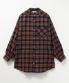 NAVY ルーズチェックチュニック レディース