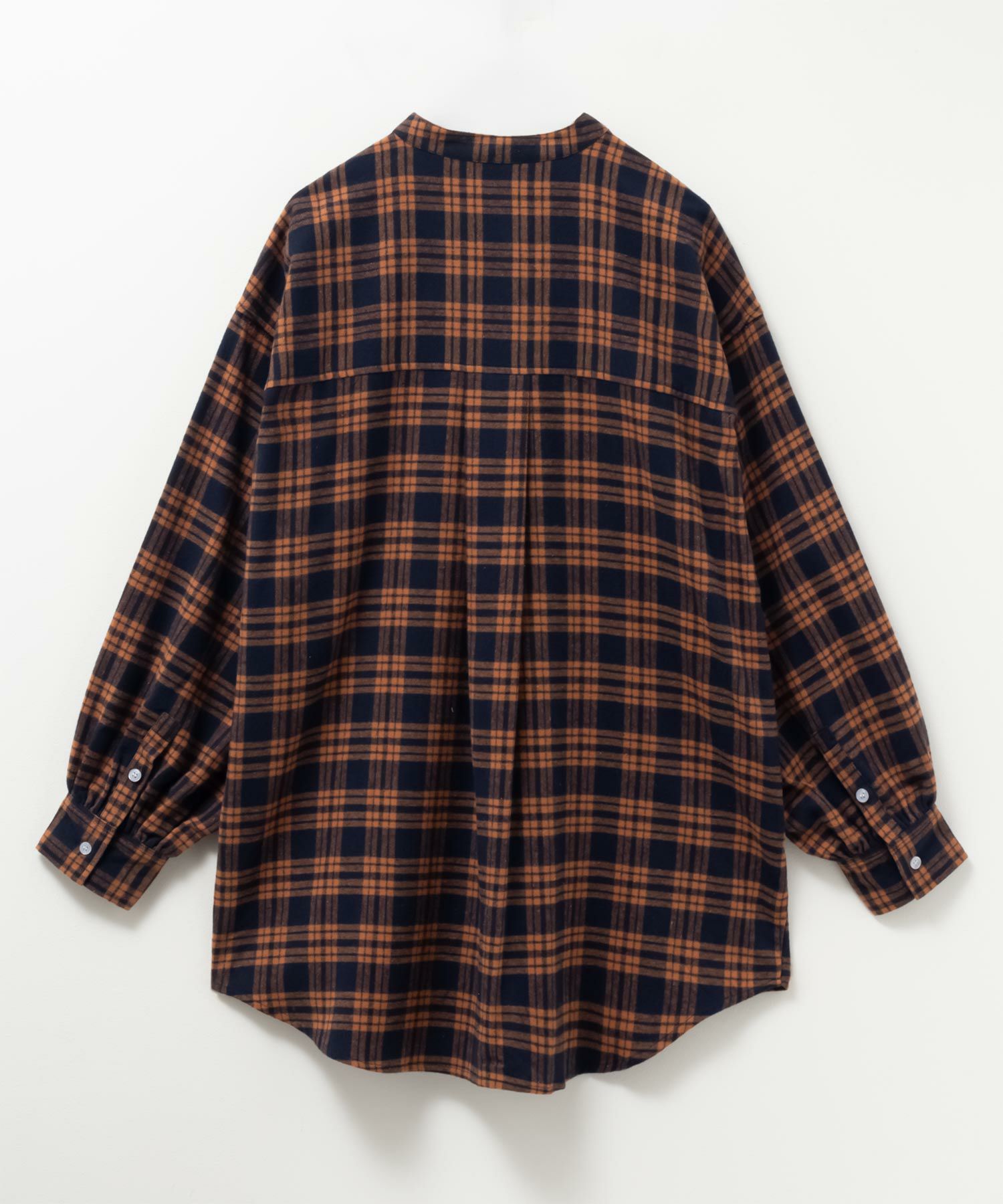 NAVY ルーズチェックチュニック レディース