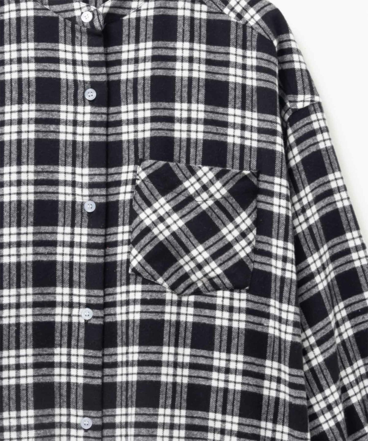 NAVY ルーズチェックチュニック レディース