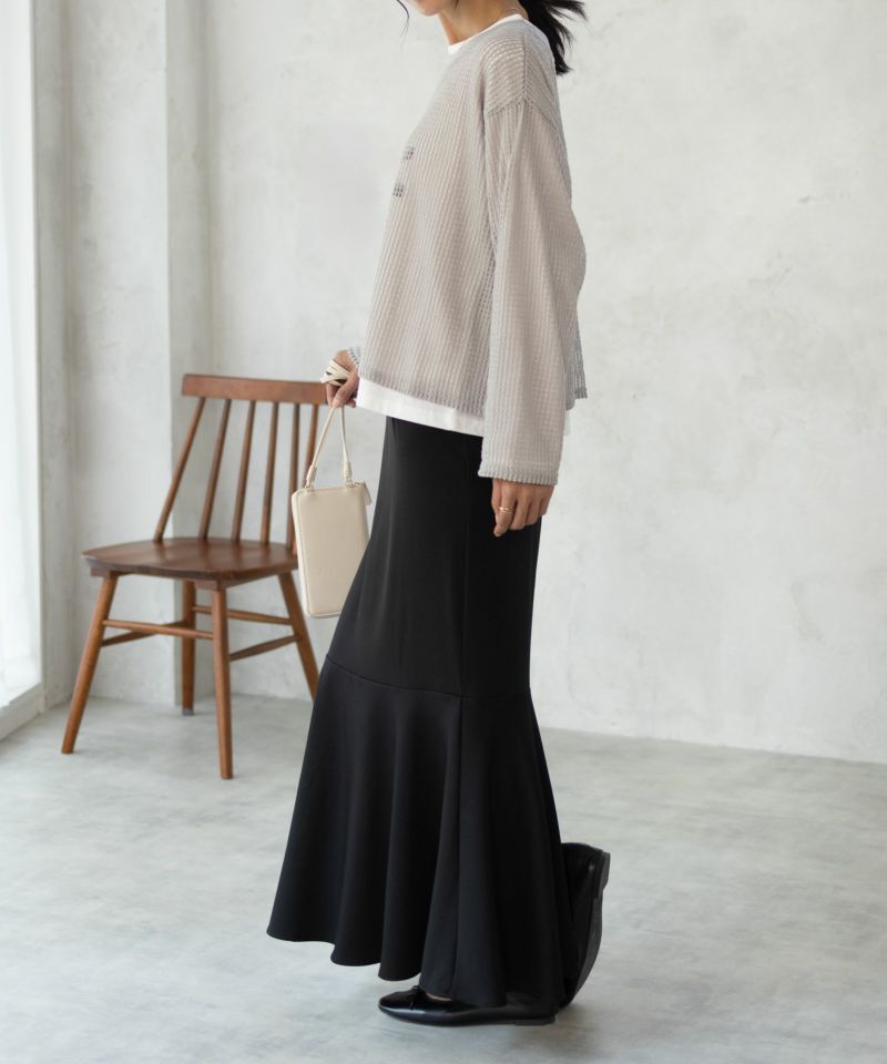 nAvy 透かしメッシュ+長袖Tシャツ セットアンサンブル レディース商品画像-11