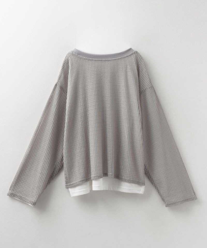 [期間限定価格]nAvy 透かしメッシュ＋長袖Tシャツ セットアンサンブル レディース商品画像-22