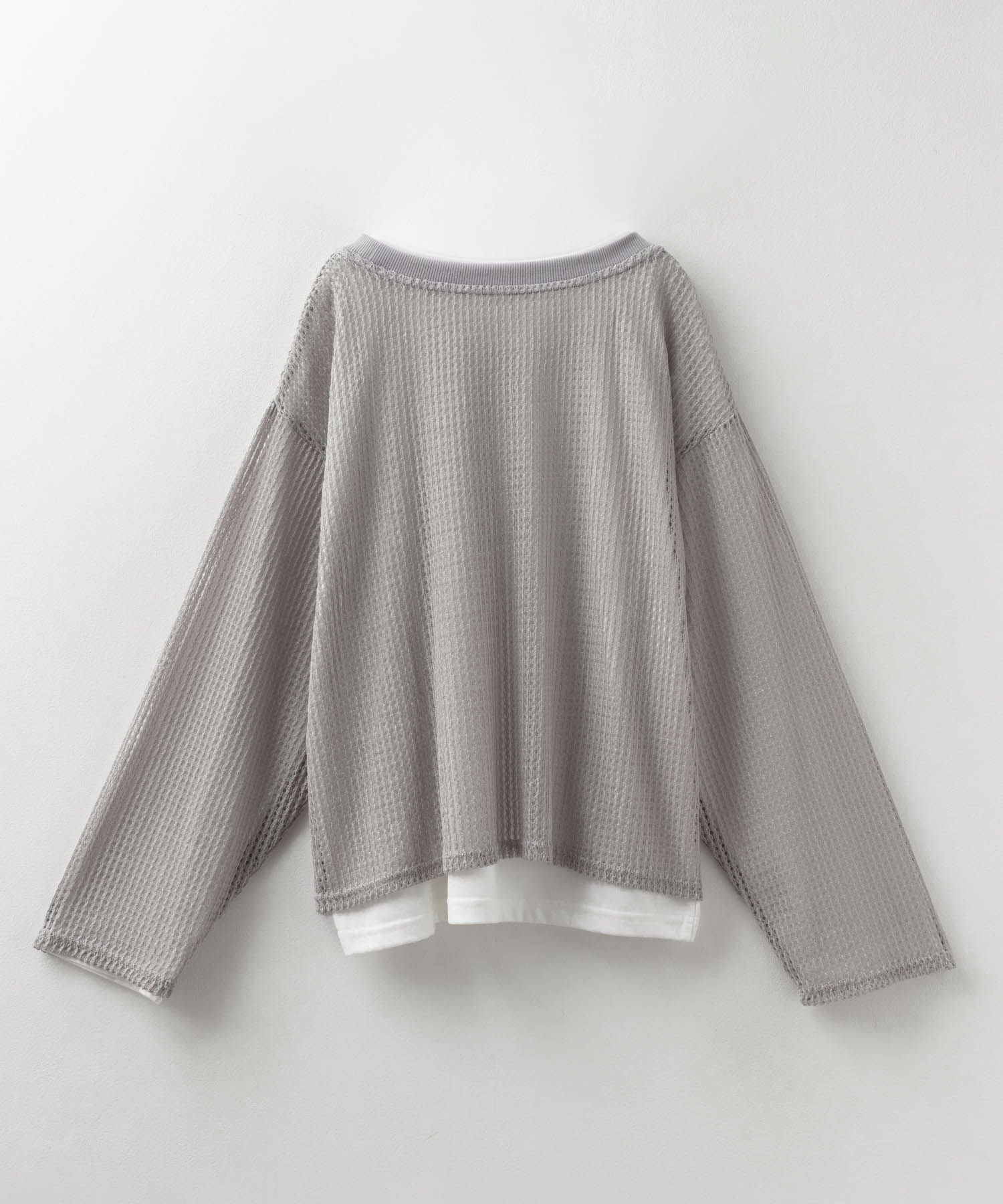 nAvy 透かしメッシュ+長袖Tシャツ セットアンサンブル レディース商品サムネイル-22