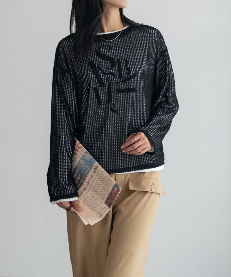 [期間限定価格]nAvy 透かしメッシュ＋長袖Tシャツ セットアンサンブル レディース商品画像-31