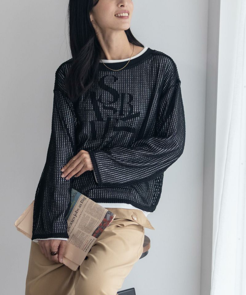 [期間限定価格]nAvy 透かしメッシュ＋長袖Tシャツ セットアンサンブル レディース商品画像-33