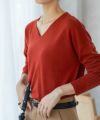 NAVY カシミヤタッチニット Vネック レディース