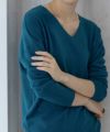 NAVY カシミヤタッチニット Vネック レディース