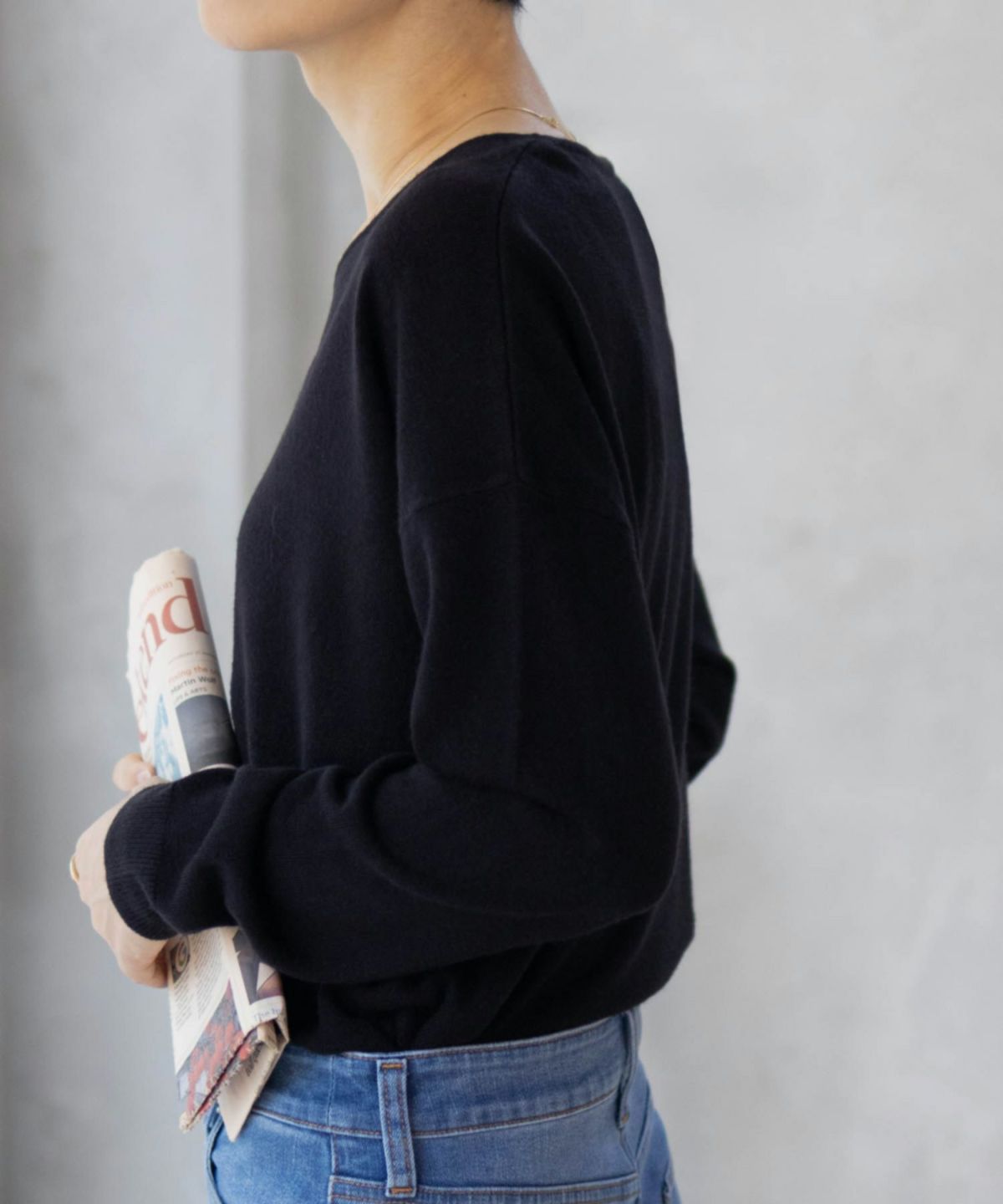 NAVY カシミヤタッチニット Vネック レディース