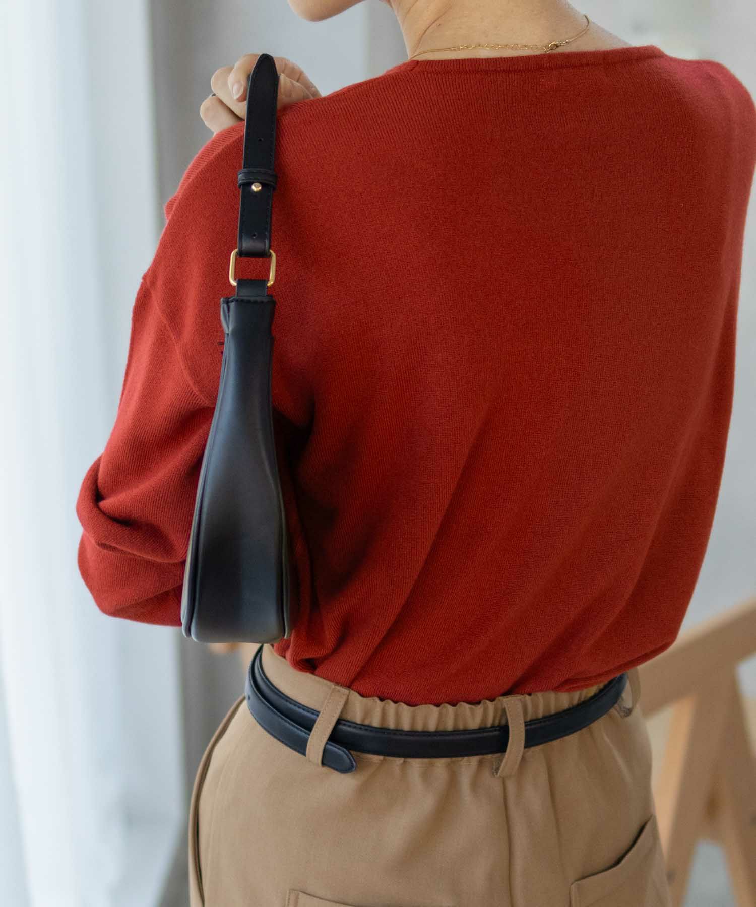 NAVY カシミヤタッチニット Vネック レディース