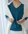 NAVY  カシミヤタッチニット Vネック レディース商品サムネイル-21