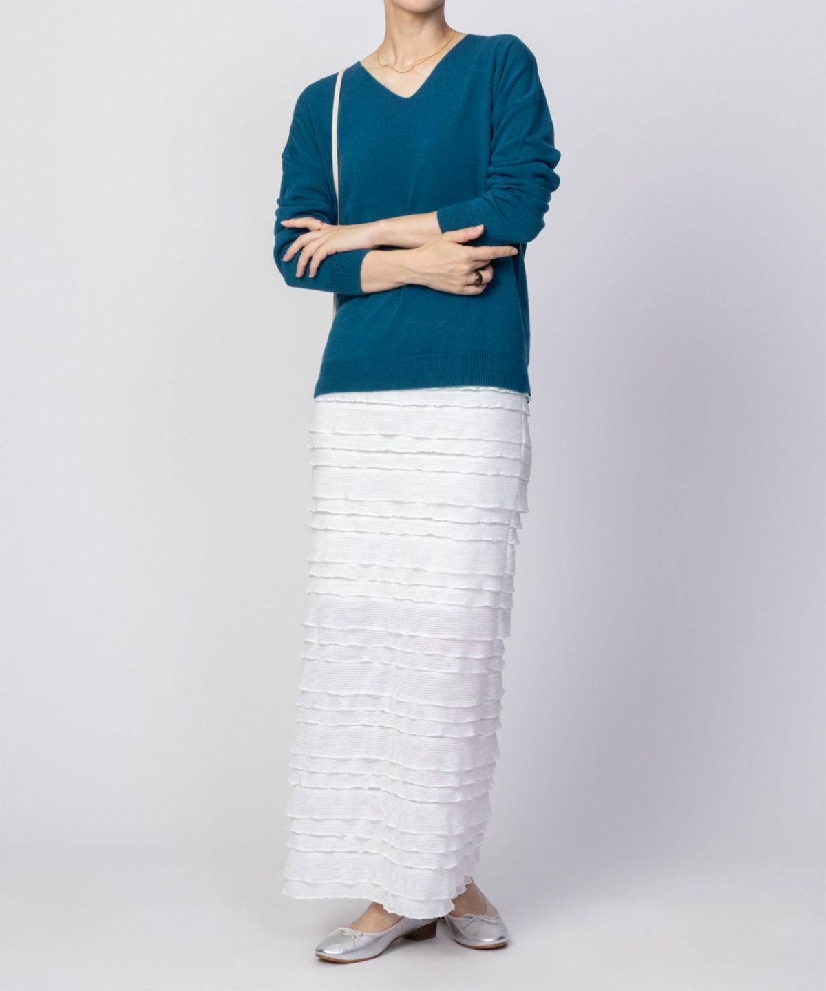 NAVY カシミヤタッチニット Vネック レディース