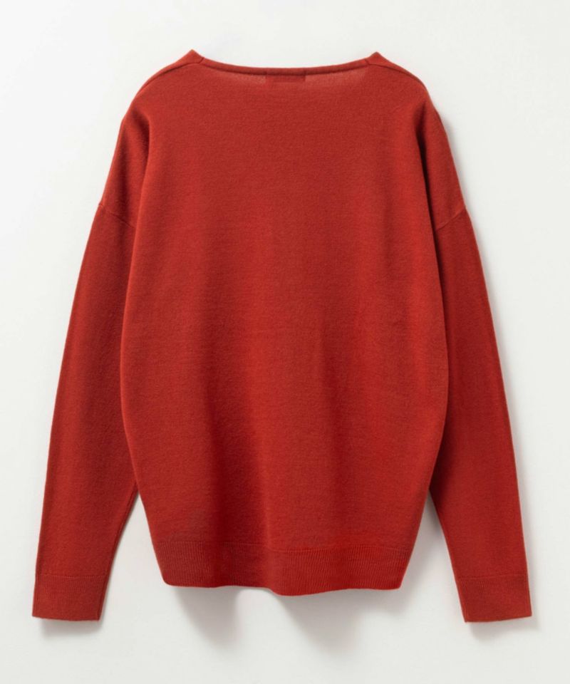 NAVY  カシミヤタッチニット Vネック レディース商品画像-30