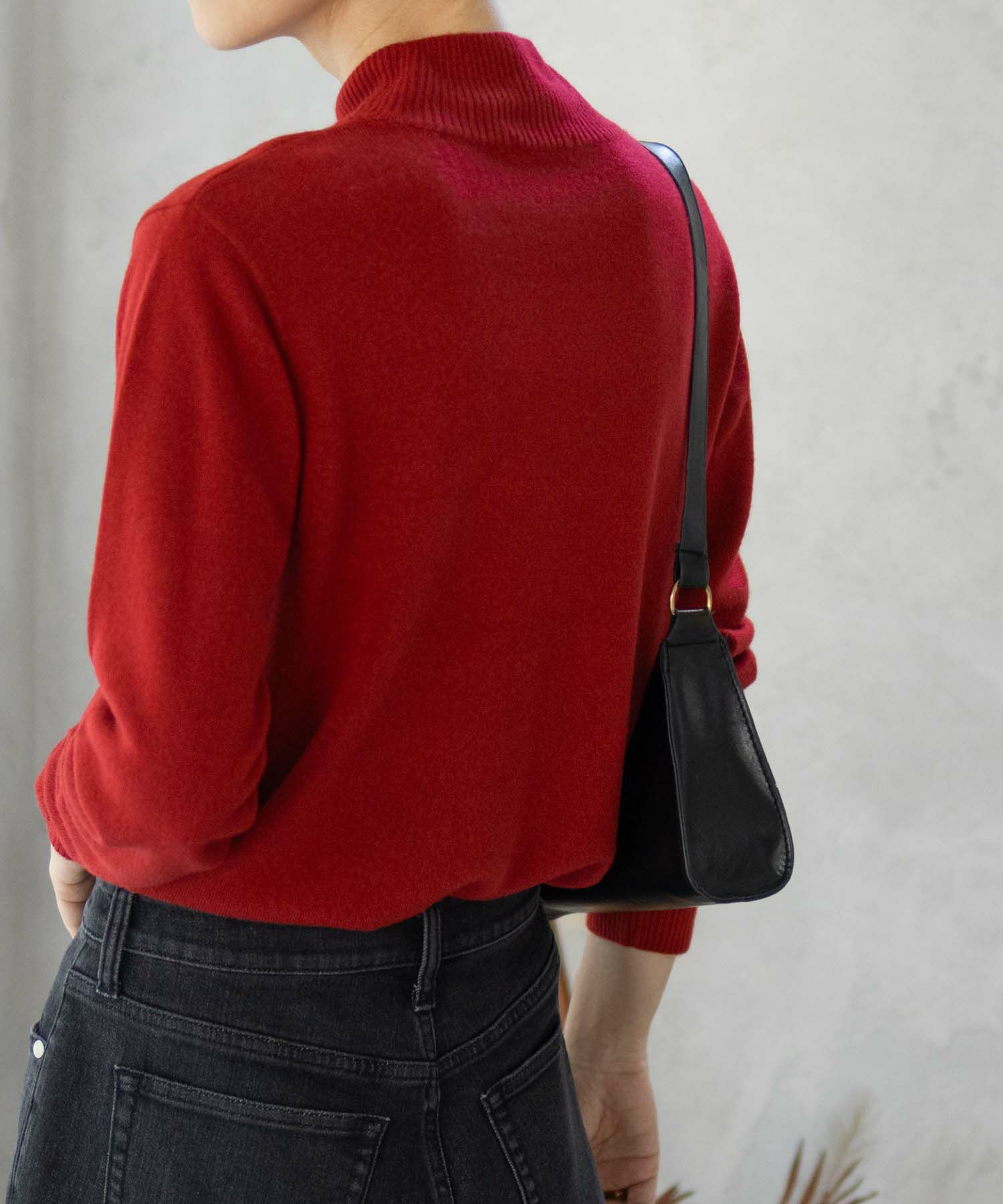 NAVY  カシミヤタッチニット ハイネック レディース商品画像-19