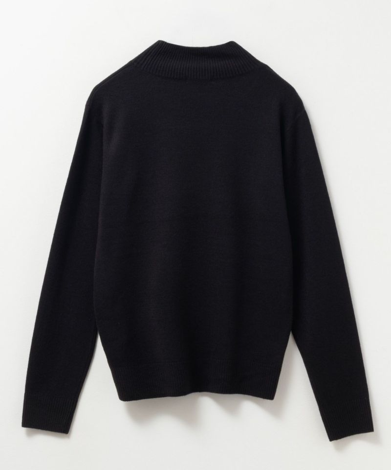NAVY  カシミヤタッチニット ハイネック レディース商品画像-23