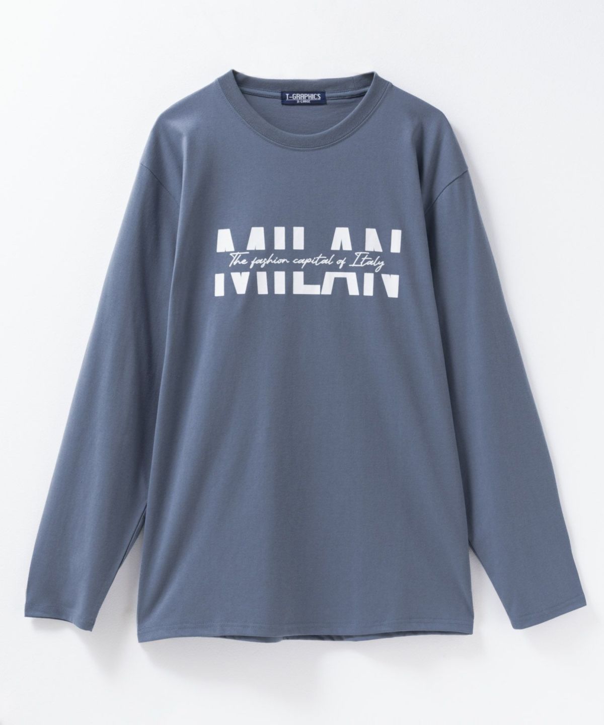 T-GRAPHICS ロゴプリント長袖Tシャツ メンズ
